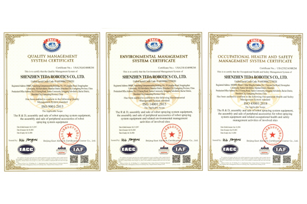 Teda Robotics Renews ISO Triple Certification, Leading the Industry with Excellence in Quality, Safety and Environmental Performance